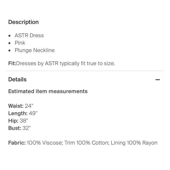 astr the label Authentic baby pink lace short sleeve Plunge midi dress small - Picture 8 of 9